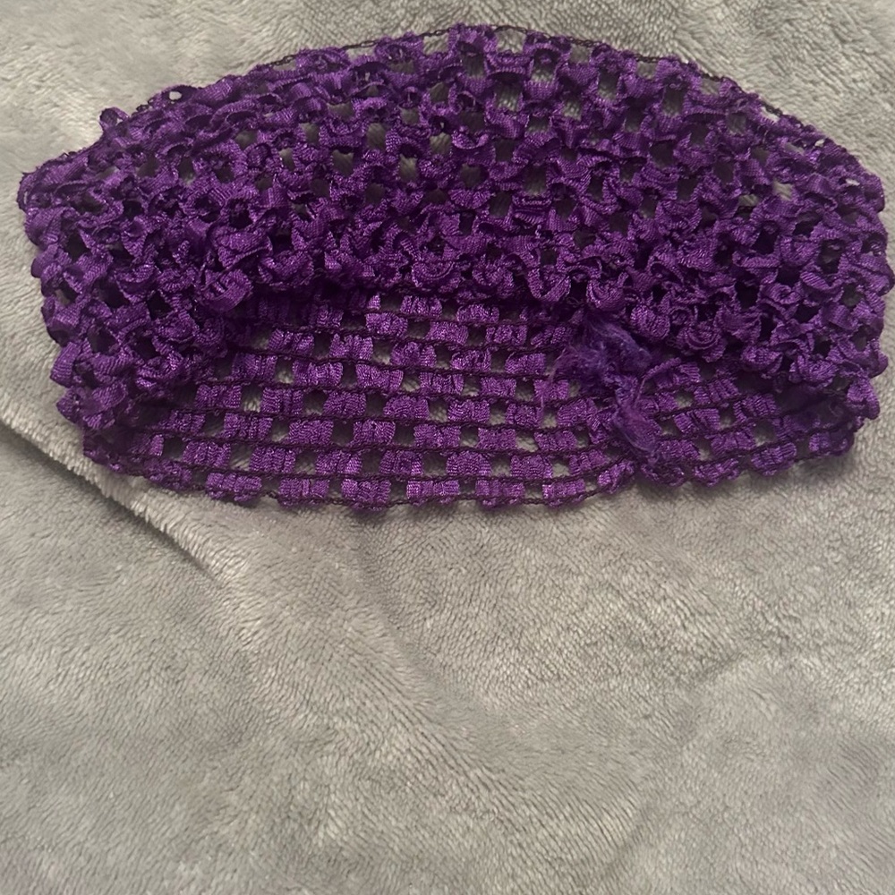 Purple Stretch Crochet Headband - Women's Accessory